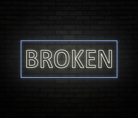 Obraz premium Broken neon concept.