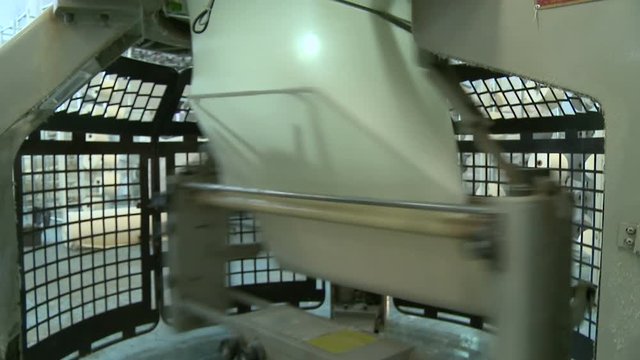 Textile industry - spinning machine in a factory