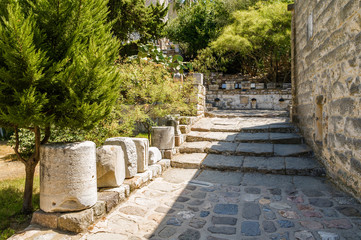 Sunny view of Castle of St. Peter, Mugla province, Turkey.
