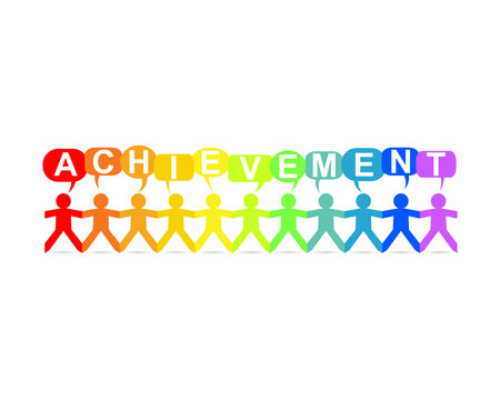 Achievement Paper People Speech Rainbow