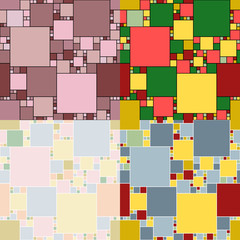 Seamless geometric pattern made of squares. Objects grouped and named in English. No mesh,gradient, transparency used.