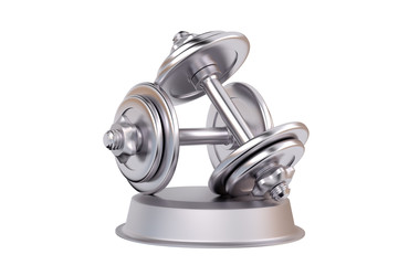 Dumbbell Silver Trophy