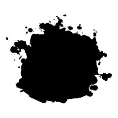 Abstract black ink blot background