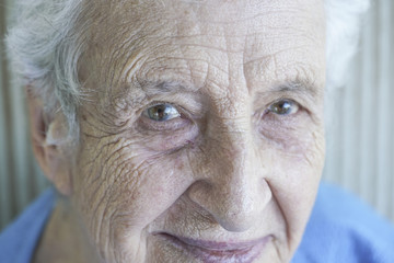 Closeup face of a lovely senior person