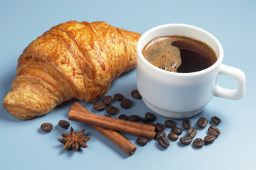 Coffee and croissant