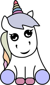 cute happy unicorn