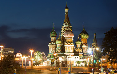 Fototapeta na wymiar The Moscow Kremlin after sunset