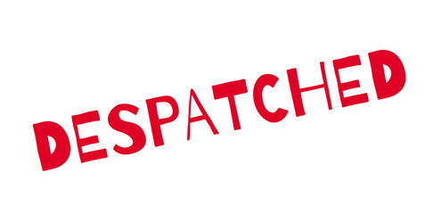 Despatched rubber stamp. Grunge design with dust scratches. Effects can be easily removed for a clean, crisp look. Color is easily changed.