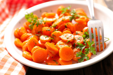 grilled carrot with parsley