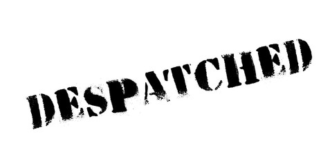 Despatched rubber stamp. Grunge design with dust scratches. Effects can be easily removed for a clean, crisp look. Color is easily changed.