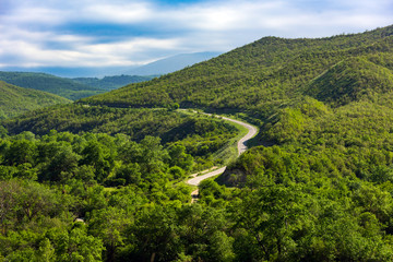 Green mountains landscape