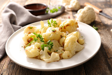 grilled cauliflower with parsley