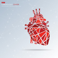 Human heart icon. Vector illustration.