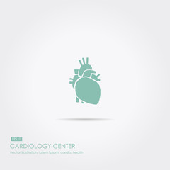 Human heart icon. Vector illustration.