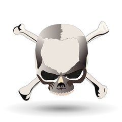 Skull and cross-bones - a mark of the danger warning.