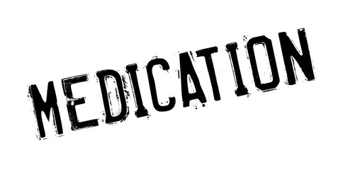 Medication rubber stamp. Grunge design with dust scratches. Effects can be easily removed for a clean, crisp look. Color is easily changed.