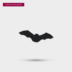 Bat icon simple vector sign