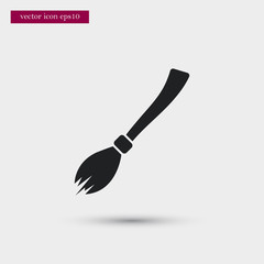 Broom icon simple vector sign
