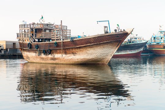 Traditional wooden cargo ship