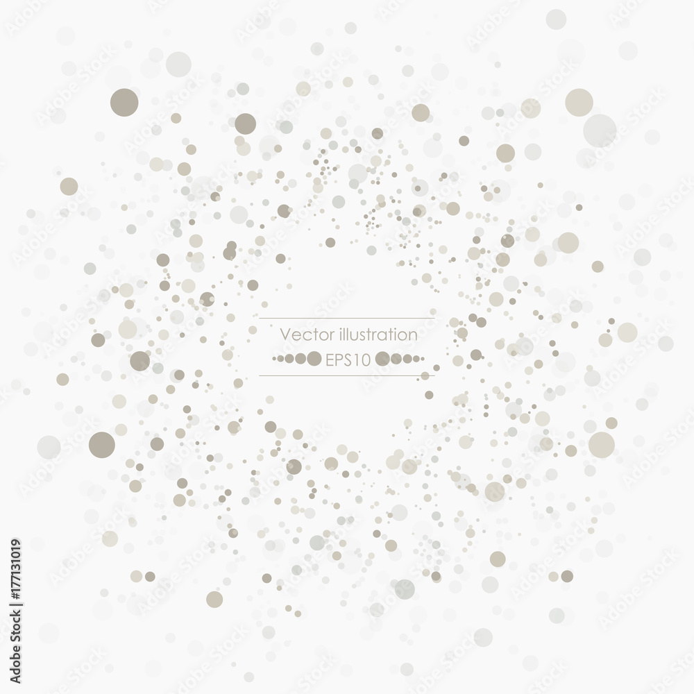 Poster molecular structure in the form of a sphere. vector illustration