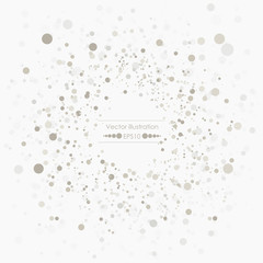 Molecular structure in the form of a sphere. Vector illustration