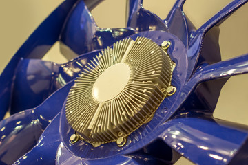 fan for air cooling and blowing in the engine at the factory