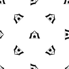 Hiking pavilion pattern seamless black