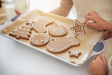 Grandmother baked cookies for her granddaughter