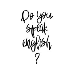 Do you speak English - poster