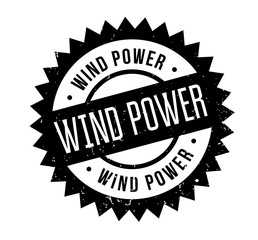 Obraz premium Wind Power rubber stamp. Grunge design with dust scratches. Effects can be easily removed for a clean, crisp look. Color is easily changed.