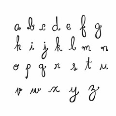 A to Z alphabet handwriting vector illustration