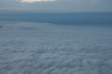 Beautiful view of the sky from the airplane