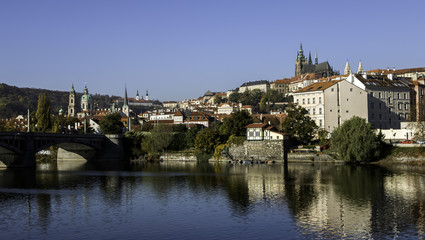 Fototapeta na wymiar Prague and the river Vltava