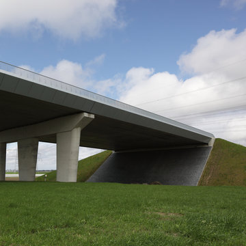 Modern viaduct in Holland