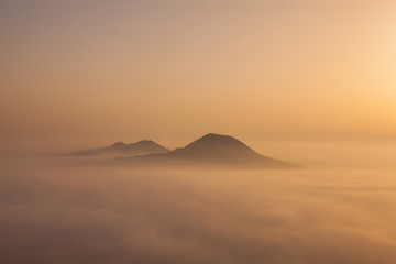 Misty morning in Central Bohemian Highlands, Czech Republic