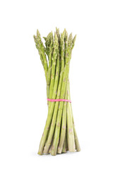 Bunch of asparagus isolated on white background