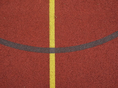 sports field red colourful lines