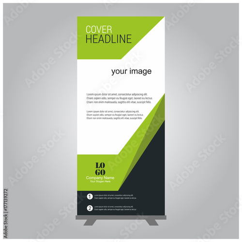 Business Roll Up Standee Design Banner Template Presentation