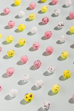 Pattern made of colorful easter eggs