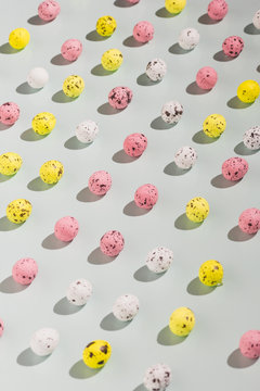 Pattern made of colorful easter eggs