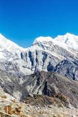 Fototapeta na wymiar Snowy mountains of the Himalayas