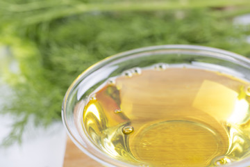 Olive oil and fresh vegetables. Healthy lifestyle.