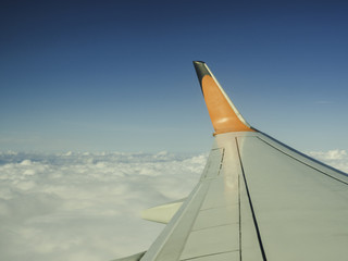 In the sky and amazing view from plane