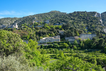 Panoramic view of Oppede-le-Vieux