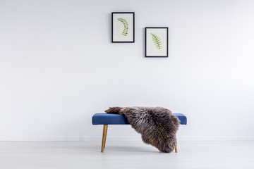 Rug on bench