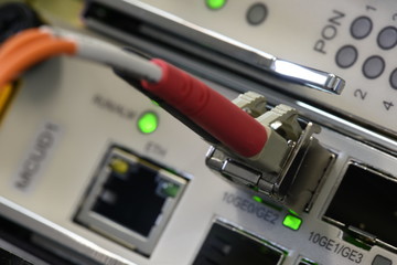 Optical Fibre Patch Cords Connected to Passive Line Unit, Information Technology in Internet of...