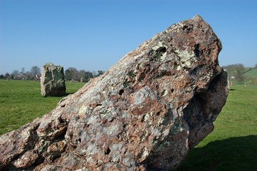 Leaning megalith at Stanton Drew stone circle
