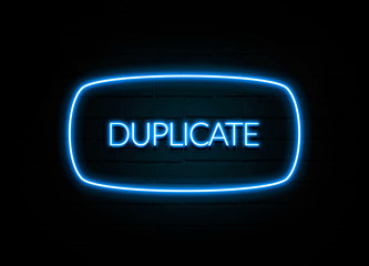 Duplicate  - colorful Neon Sign on brickwall