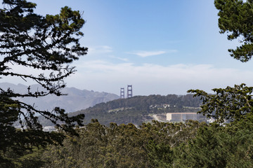 View of Golden Gate Bridge from Buena Vista Park