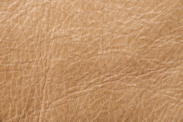 Old brown leather abstract texture, macro shot